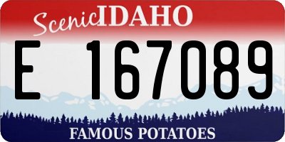 ID license plate E167089