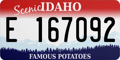 ID license plate E167092