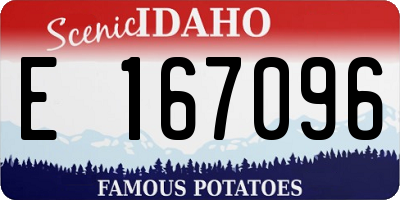ID license plate E167096