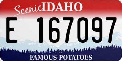 ID license plate E167097