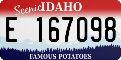 ID license plate E167098