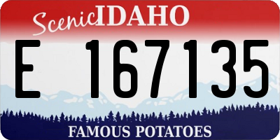 ID license plate E167135
