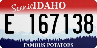 ID license plate E167138