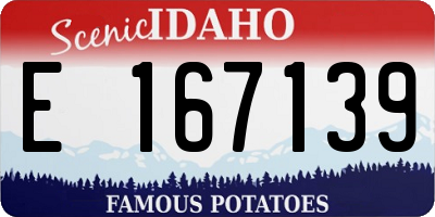 ID license plate E167139