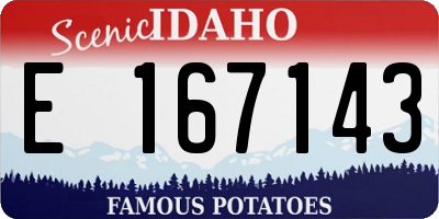 ID license plate E167143