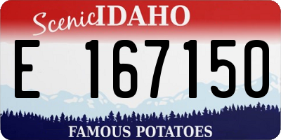 ID license plate E167150