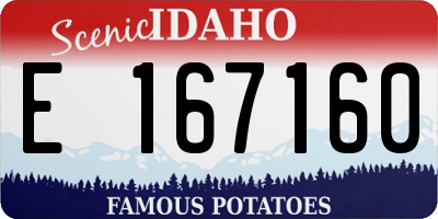 ID license plate E167160