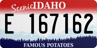 ID license plate E167162