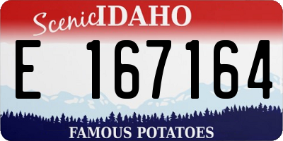 ID license plate E167164
