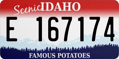 ID license plate E167174