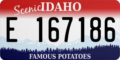 ID license plate E167186