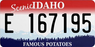 ID license plate E167195
