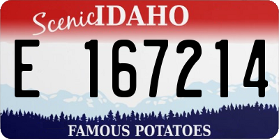 ID license plate E167214