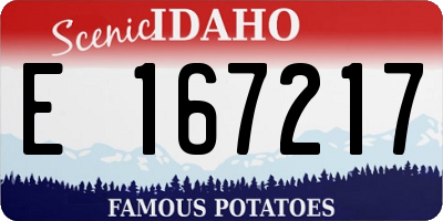 ID license plate E167217