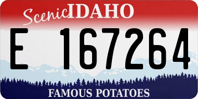 ID license plate E167264