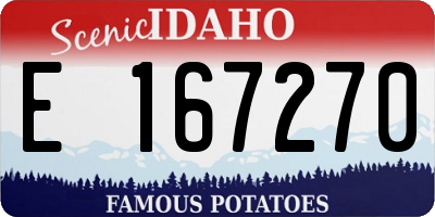 ID license plate E167270