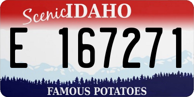 ID license plate E167271