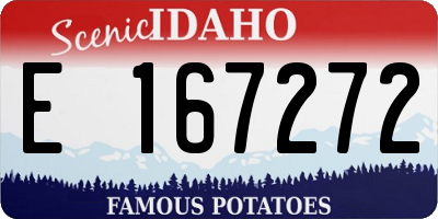 ID license plate E167272