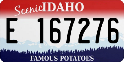 ID license plate E167276