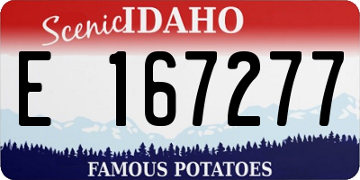 ID license plate E167277
