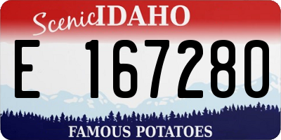 ID license plate E167280