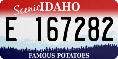 ID license plate E167282