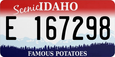 ID license plate E167298