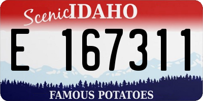 ID license plate E167311