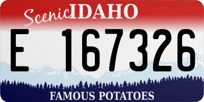ID license plate E167326