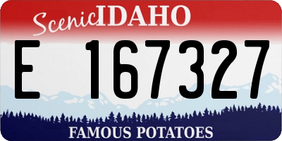 ID license plate E167327