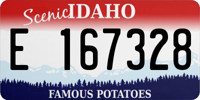 ID license plate E167328
