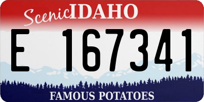 ID license plate E167341