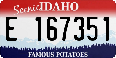 ID license plate E167351