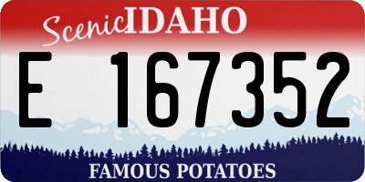 ID license plate E167352
