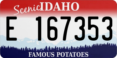 ID license plate E167353