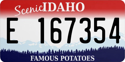 ID license plate E167354