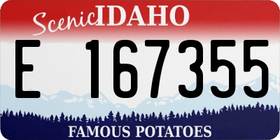ID license plate E167355