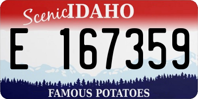ID license plate E167359