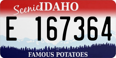 ID license plate E167364