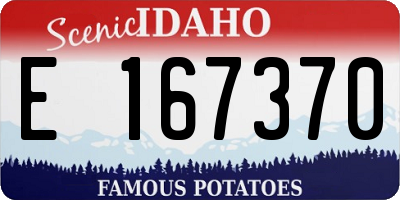 ID license plate E167370