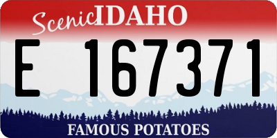 ID license plate E167371
