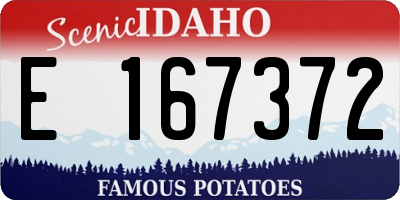 ID license plate E167372