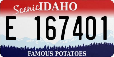 ID license plate E167401