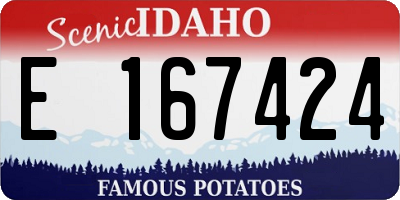 ID license plate E167424