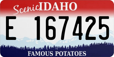 ID license plate E167425