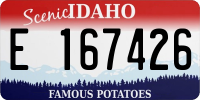 ID license plate E167426