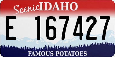 ID license plate E167427