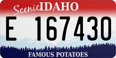 ID license plate E167430