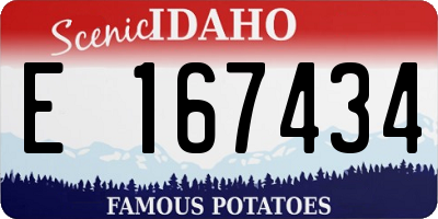 ID license plate E167434