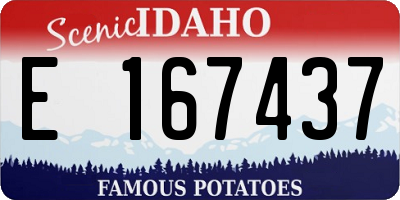 ID license plate E167437